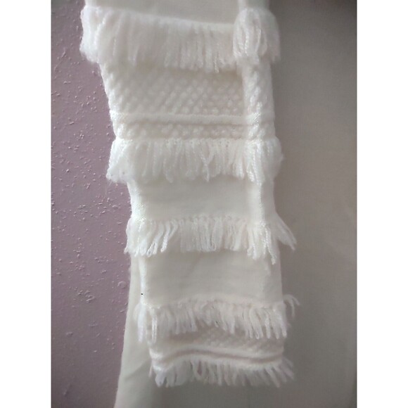 Trina Turk Ivory Fringe Sass Merino Wool Dress Size Small Please Read Descript - Picture 2 of 10